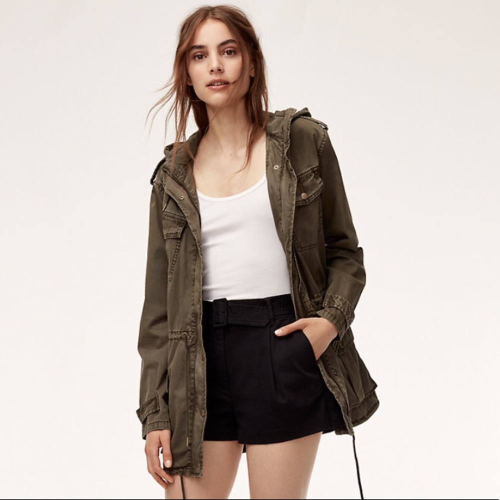 Talula (Aritzia) Trooper Jacket in grey